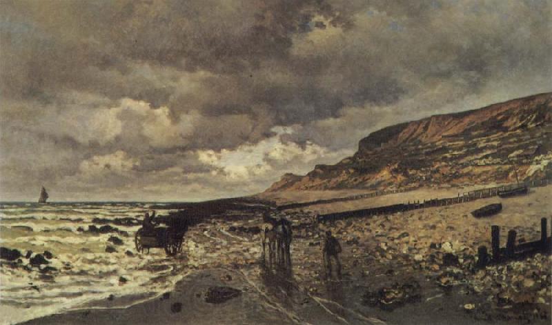 Claude Monet La Pointe de la Heve a Maree basse Norge oil painting art